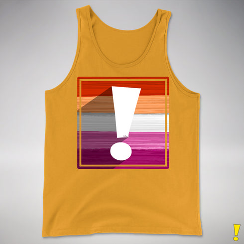 Lesbian Pride Flag Exclamation Point Premium Tank Top