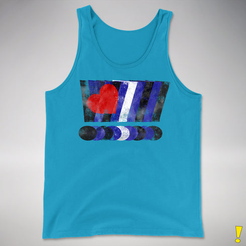 Distressed Leather Pride Exclamation Points Premium Tank Top