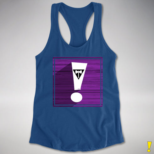 Lesbian Labrys Pride Flag Exclamation Point Racerback Tank