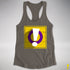 Intersex Pride Flag Exclamation Point Racerback Tank - Dark Grey