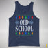Old School Ugly Christmas Sweater Tank Top - Navy Heather