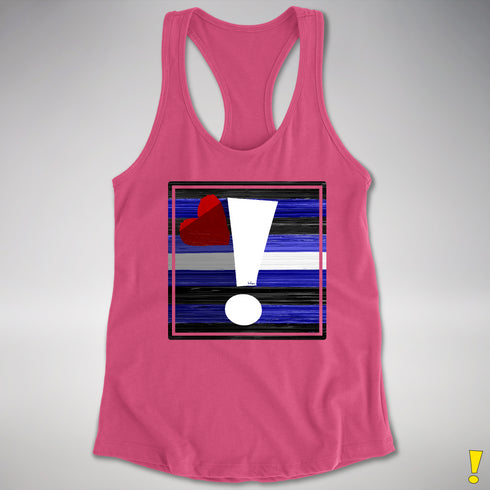 Leather Pride Flag Exclamation Point Racerback Tank