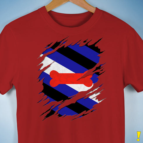 Puppy Pride Flag Ripped Reveal Premium Unisex T-Shirt