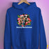 Custom Holiday Joy T-Shirt Hoodie - Royal Blue