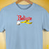 Believe Intersex Pride Flag Jingle Bell Premium Unisex T-Shirt - Baby Blue