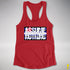 Assume Nothing Leather Pride Flag Racerback Tank