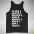 Reindeer and Alcohol List Tank Top - Black