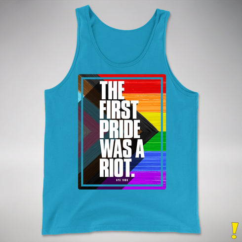 The First Pride Was a Riot - LGBTQ Progress Pride Premium Tank Top
