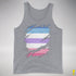 Bigender Pride Flag Ripped Reveal Premium Tank Top