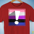 Genderfluid Pride Flag Exclamation Point Premium Unisex T-Shirt - Red