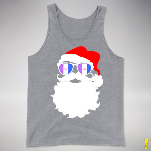 Santa’s Drag Pride Flag Shades Premium Tank Top - Grey Heather