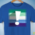 Gay Male Pride Flag Exclamation Point Premium Unisex T-Shirt