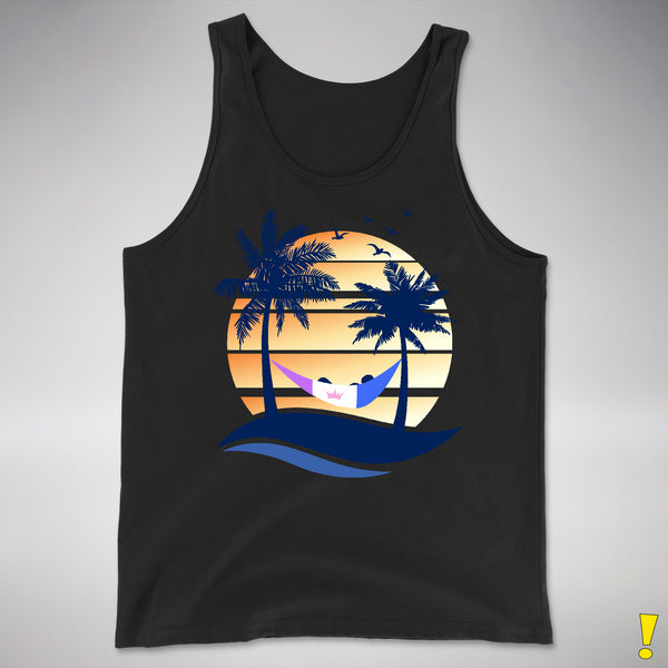 Drag Pride Hammock Summer Beach Sunset Premium Tank Top