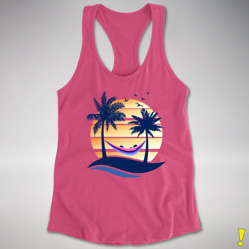 Omnisexual Pride Hammock Summer Beach Sunset Racerback Tank