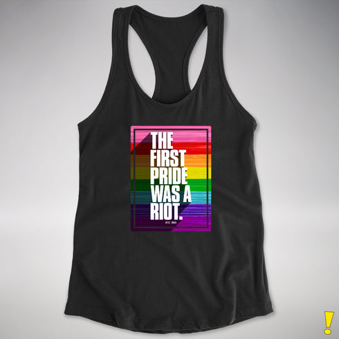 The First Pride Was A Riot - Original 8 Stripe Pride Racerback Tank