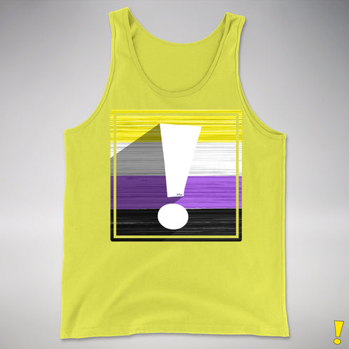 Nonbinary Pride Flag Exclamation Point Premium Tank Top