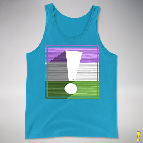 Genderqueer Pride Flag Exclamation Point Premium Tank Top