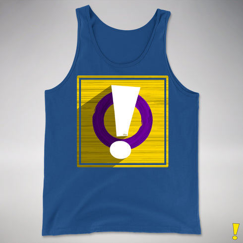 Intersex Pride Flag Exclamation Point Premium Tank Top - Royal Blue