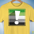 Aromantic Pride Flag Exclamation Point Premium Unisex T-Shirt - Yellow