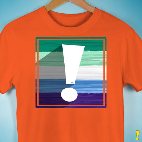 Gay Male Pride Flag Exclamation Point Premium Unisex T-Shirt