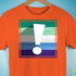 Gay Male Pride Flag Exclamation Point Premium Unisex T-Shirt