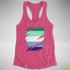 Gay Male Pride Flag Ripped Reveal Racerback Tank