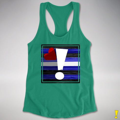Leather Pride Flag Exclamation Point Racerback Tank