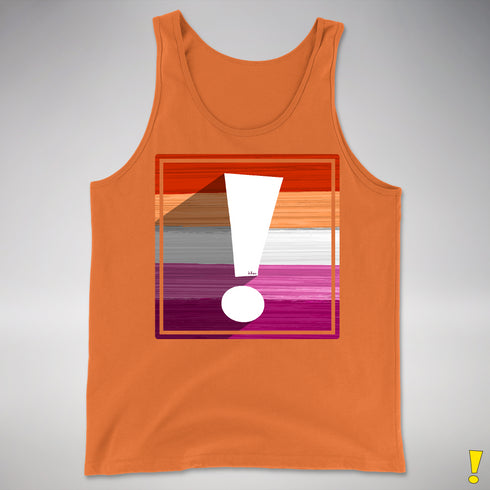 Lesbian Pride Flag Exclamation Point Premium Tank Top