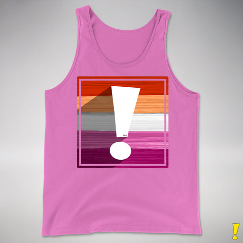 Lesbian Pride Flag Exclamation Point Premium Tank Top