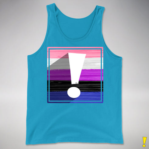 Genderfluid Pride Flag Exclamation Point Premium Tank Top