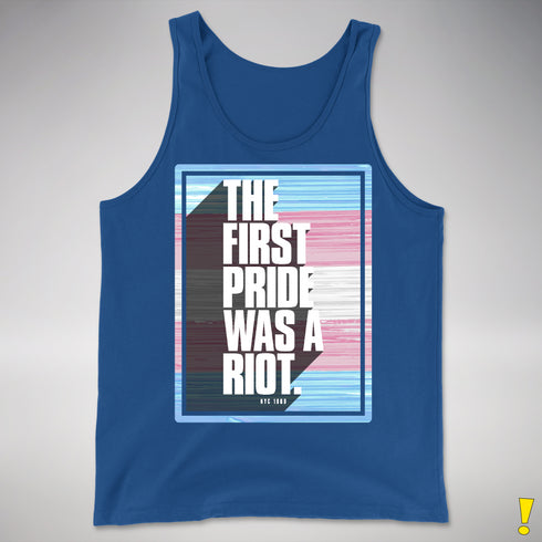 The First Pride Was a Riot - Trans Pride Flag Premium Tank Top
