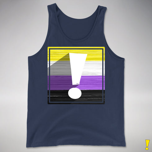 Nonbinary Pride Flag Exclamation Point Premium Tank Top