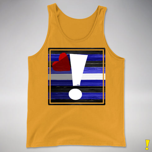 Leather Pride Flag Exclamation Point Premium Tank Top