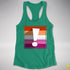 Lesbian Pride Flag Exclamation Point Racerback Tank