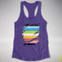 Queer Pride Flag Ripped Reveal Racerback Tank