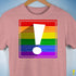 LGBTQ Pride Flag Exclamation Point Premium Unisex T-Shirt