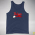 Believe Jingle Bell Premium Tank Top - Navy Heather