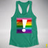 Original LGBTQ Pride Flag Exclamation Point Racerback Tank