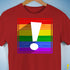 LGBTQ Pride Flag Exclamation Point Premium Unisex T-Shirt