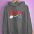Believe Gay Male Pride Flag Jingle Bell Hoodie - Grey Heather