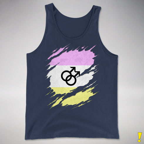 Twink Pride Flag Ripped Reveal Premium Tank Top