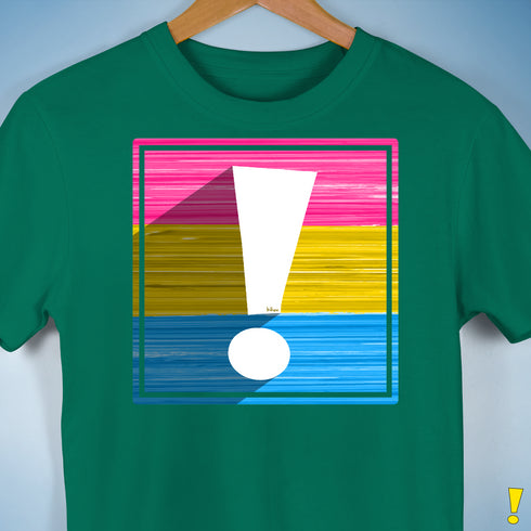 Pansexual Pride Flag Exclamation Point Premium Unisex T-Shirt - Kelly Green