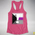 Demisexual Pride Flag Exclamation Point Racerback Tank - Hot Pink
