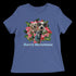 Custom Holiday Joy T-Shirt Women's Relaxed Tee - Royal Blue