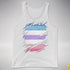 Bigender Pride Flag Ripped Reveal Premium Tank Top
