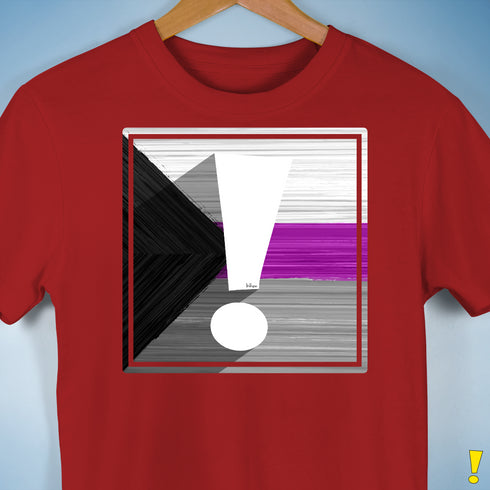 Demisexual Pride Flag Exclamation Point Premium Unisex T-Shirt - Red