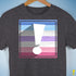 Bigender Pride Flag Exclamation Point Premium Unisex T-Shirt - Dark Grey Heather