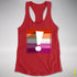 Lesbian Pride Flag Exclamation Point Racerback Tank