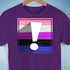 Genderfluid Pride Flag Exclamation Point Premium Unisex T-Shirt - Purple