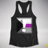 Demisexual Pride Flag Exclamation Point Racerback Tank - Black
